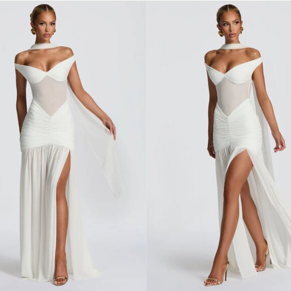 Baby Boo Alaia Maxi Dress - Ivory - Picture 1 of 3